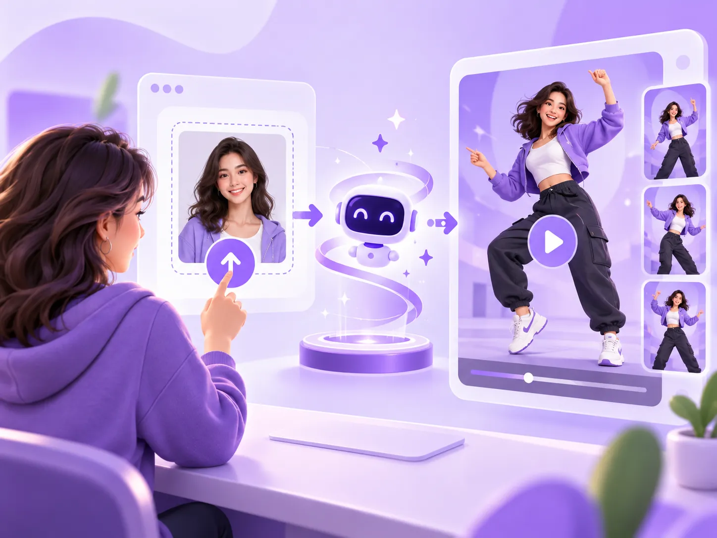 Illustration of one-click twerk video generation