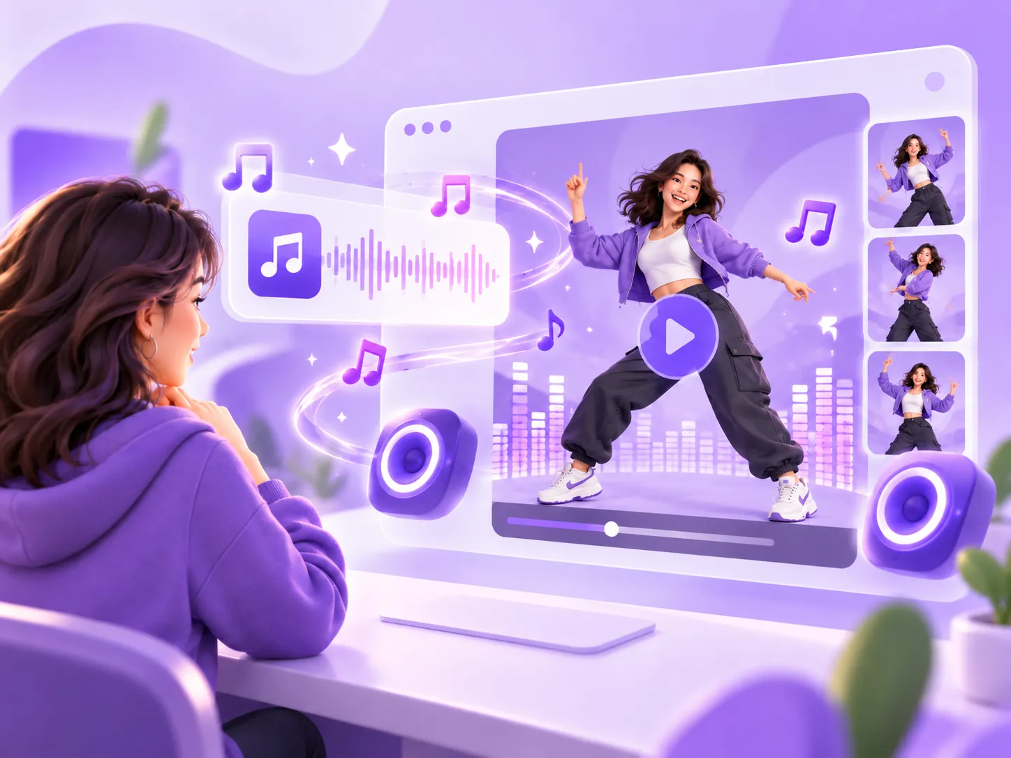 Illustration of built-in hip-hop soundtrack